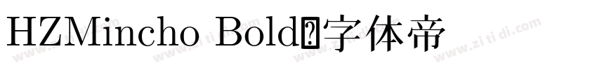 HZMincho Bold字体转换